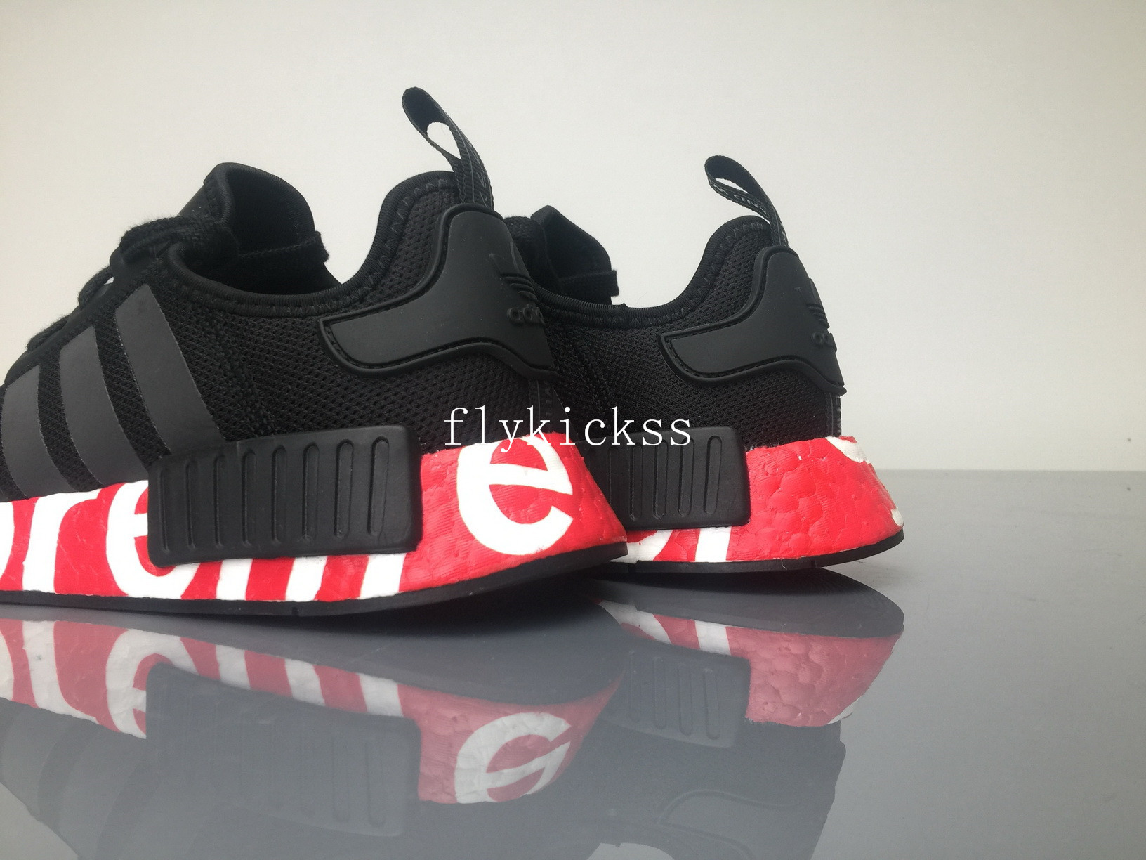 Supreme x Adidas NMD R1 Black Real Boost